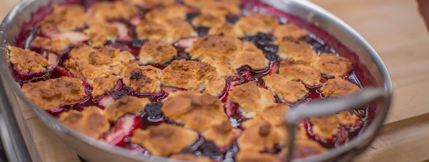 Blackberry and Dried Apricot with Buttermilk Biscuit Topping