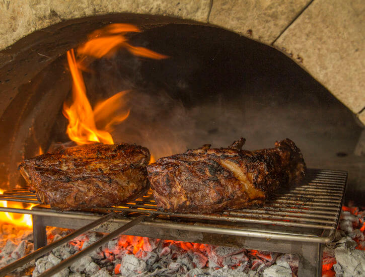 Dry Rubbed Steak in a Mugnaini oven
